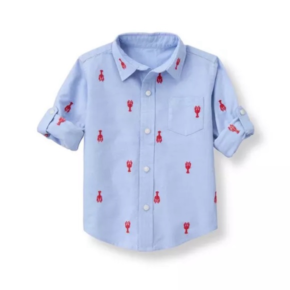 Janie & Jack lobster linen shirt - Picture 1 of 7